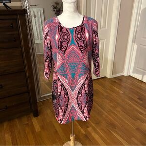 Pink Owl Pink Print Knee Length Dress in Women’s Small